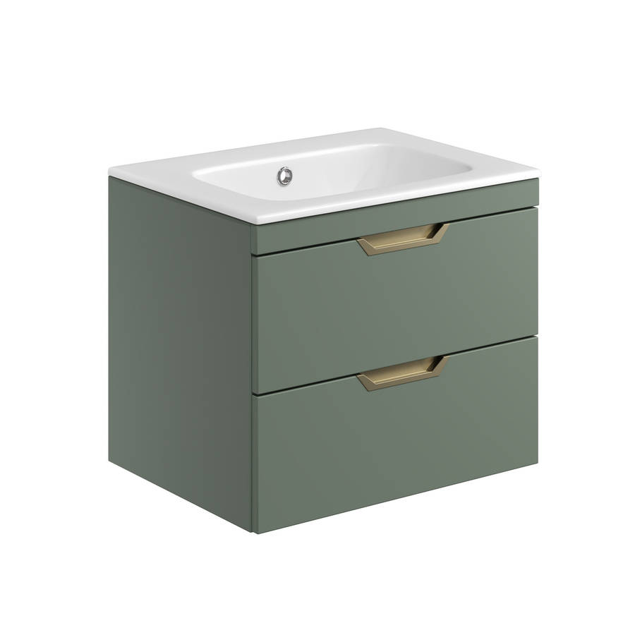 Scudo Aubrey 600mm Reed Green Vanity Unit and Basin