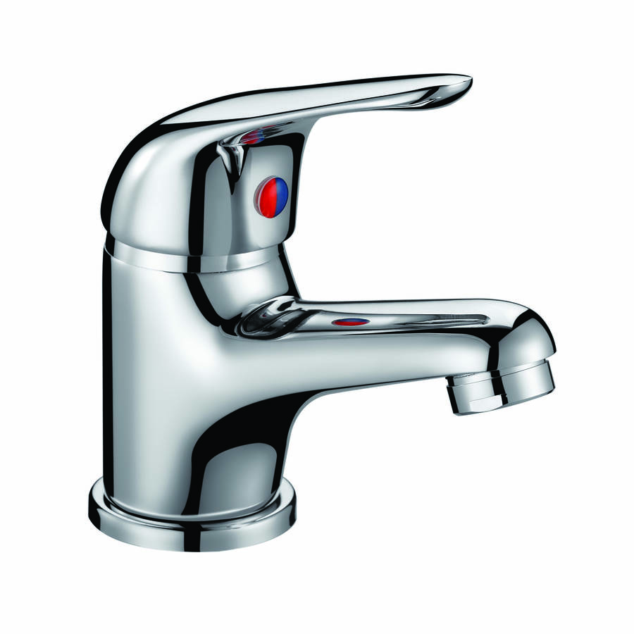 Scudo Tidy Chrome Mono Basin Mixer with Push Waste and 35mm Cartridge