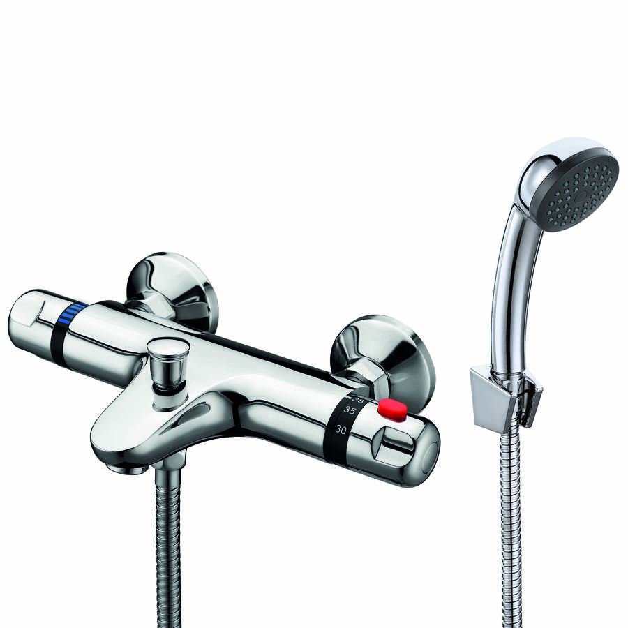 Scudo Tidy Chrome Thermostatic Wall or Deck Mounted Bath Shower Mixer