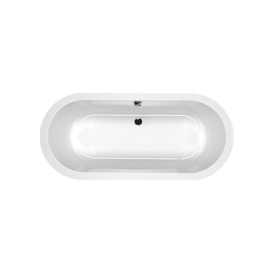 Carron Halcyon Oval 1750 x 800mm White Freestanding Double Ended Carronite Bath-1