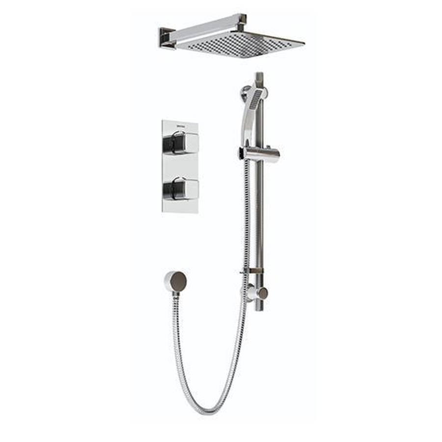 Bristan Cobalt Thermostatic Shower Package with Adjustable & Fixed Shower Head