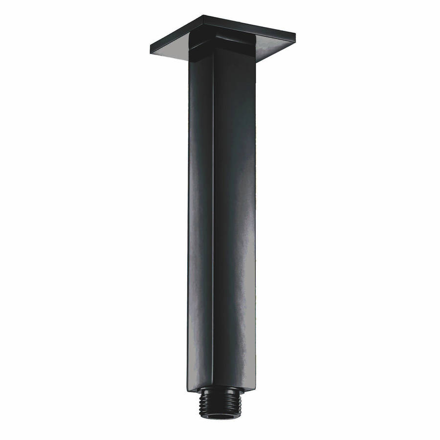 Scudo Black Square Ceiling Mounted Shower Arm