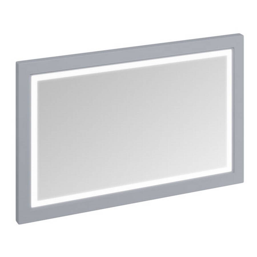 Burlington Illuminated Framed 1200mm Bathroom Mirror in Grey