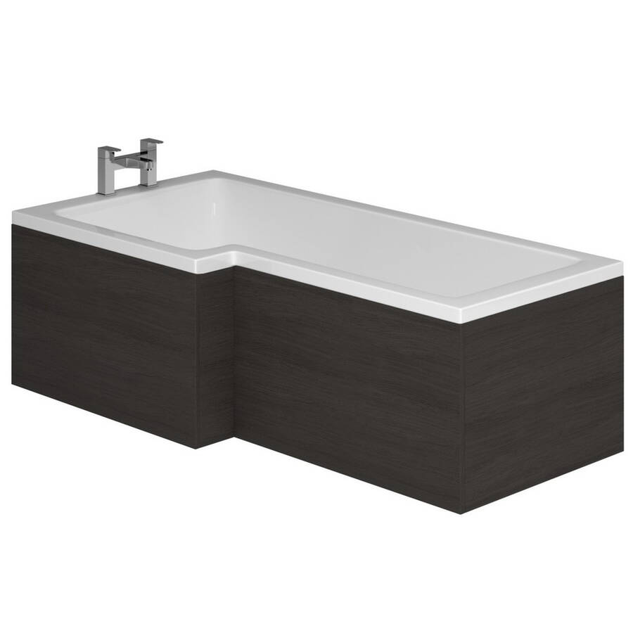 Essential Vermont Grey 1700mm L-Shaped Front Bath Panel