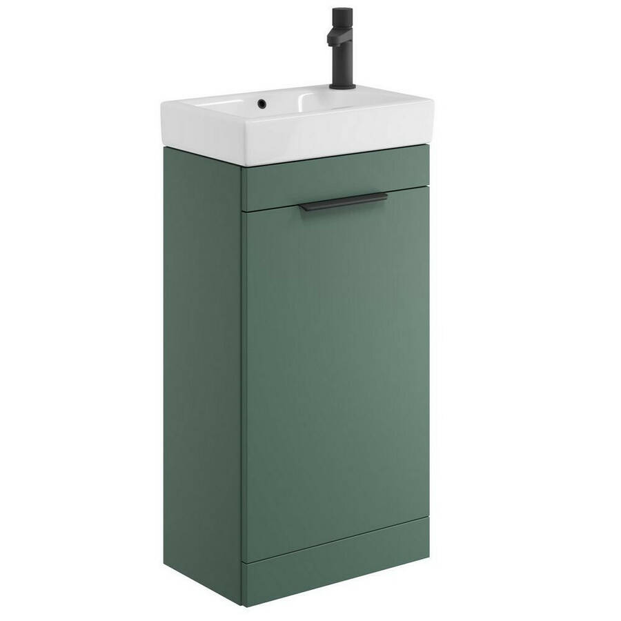 Scudo Esme 450mm Basin and Cloakroom Vanity Unit in Reed Green