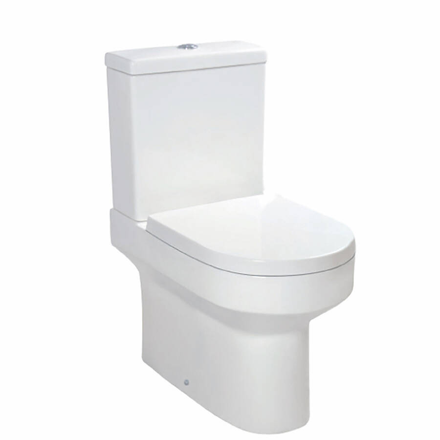 Scudo Spa Rimless Closed Back Pan with Cistern and Wrap Over Seat