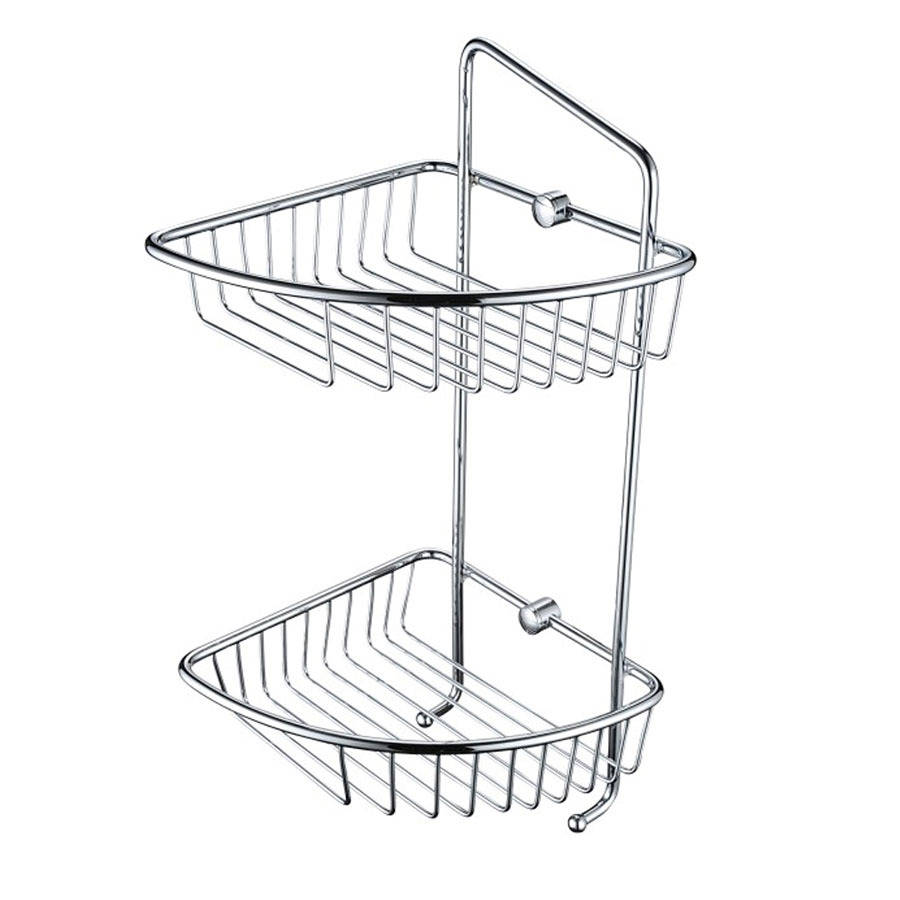 Bristan Two Tier Wall Fixed Wire Basket-1