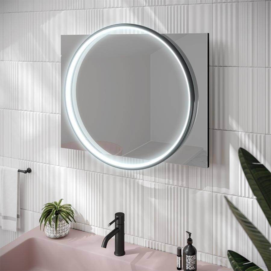 HiB Solas 60 Black LED Bathroom Mirror