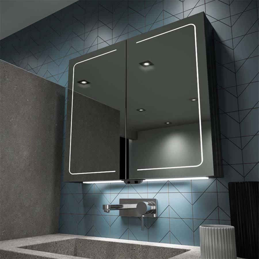 HiB Vapor 80 LED Demisting Mirror Cabinet-2