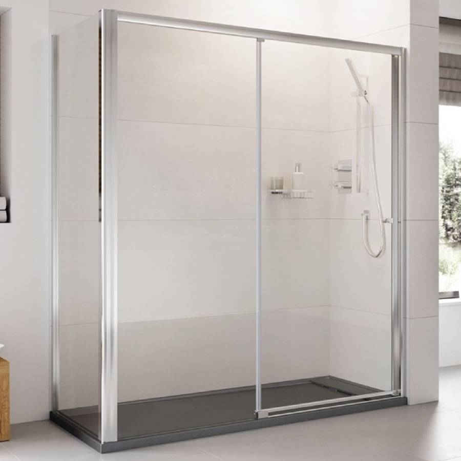 Roman Haven Level Access 1000mm Right Hand Sliding Shower Door with side panel