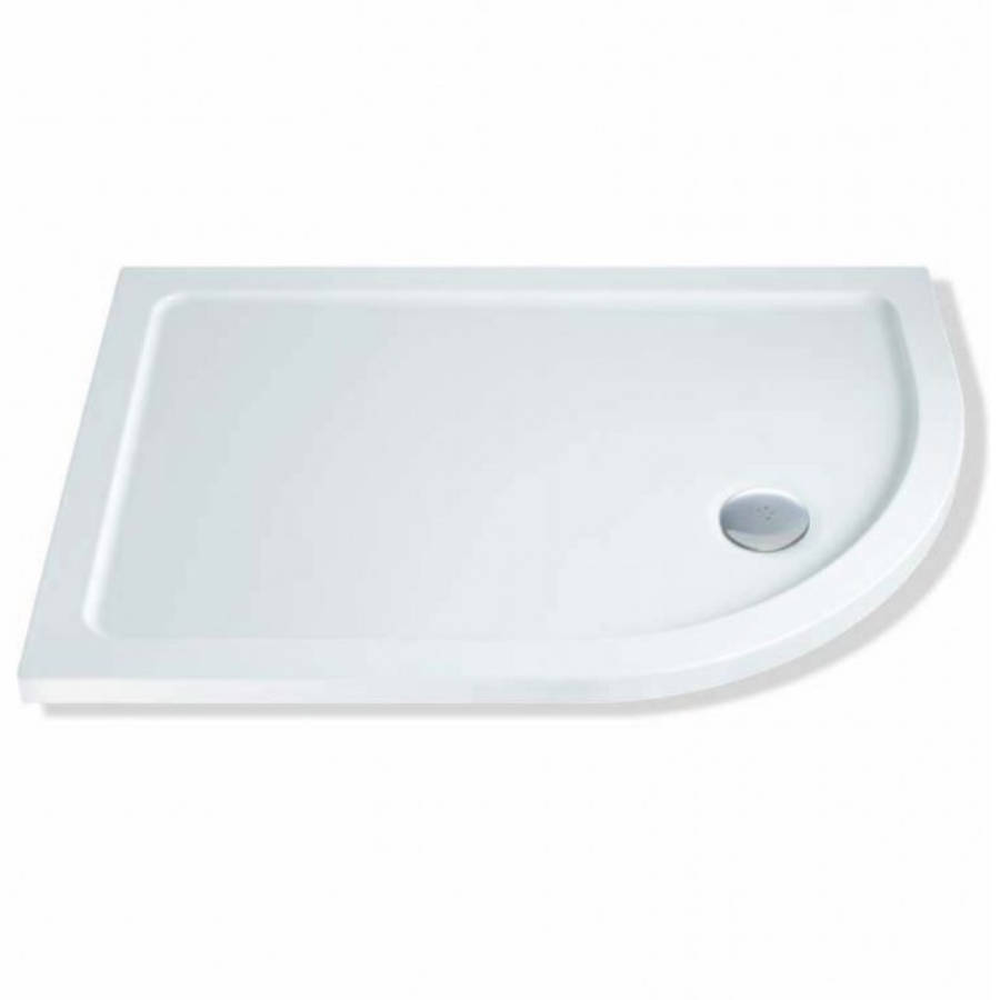 MX Elements 1000 x 800mm Right Hand Offset Quadrant Flat Top Shower Tray