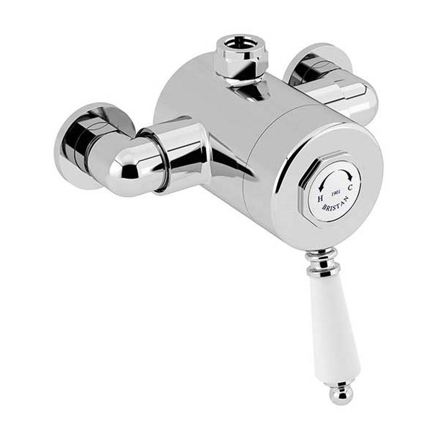 WS-Bristan 1901 Thermostatic Exposed Single Control Top Outlet Shower Valve -1