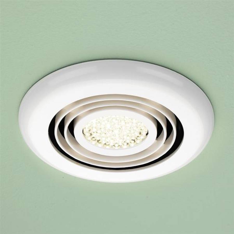 HiB Turbo Warm White LED Illuminated White Inline Fan