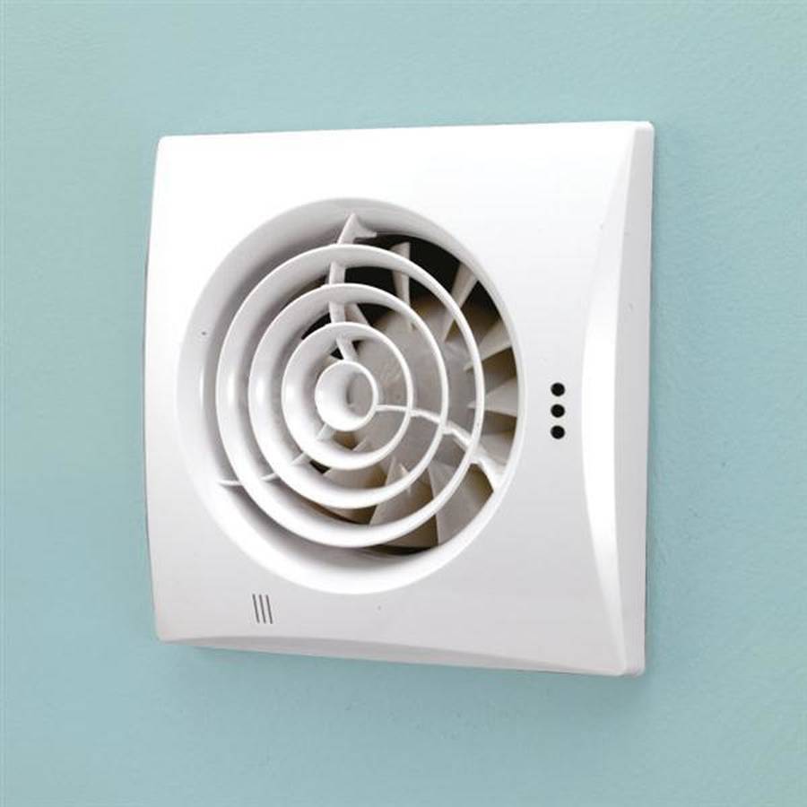 HiB Hush Wall Mounted White Extractor Fan with Timer
