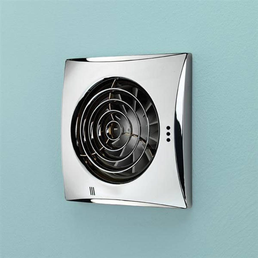 HiB Hush Wall Mounted SELV Chrome Extractor Fan