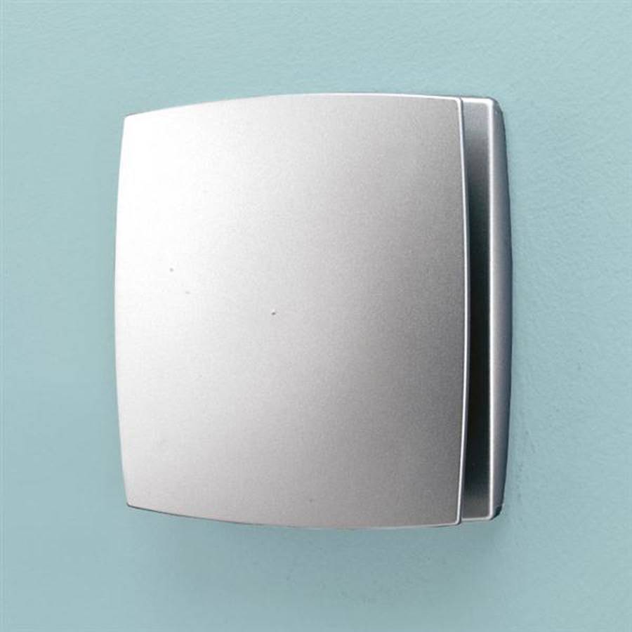 HiB Breeze Wall Mounted Matt Silver Extractor Fan with Timer