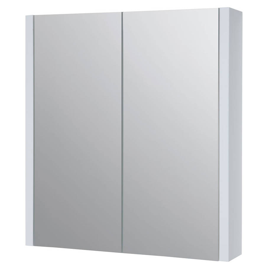 FUR110PU Kartell Purity 600mm White Double Door Mirror Cabinet