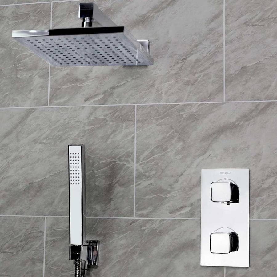WS-Bristan Cobalt Thermostatic Recessed Dual Control Shower Pack 2-1