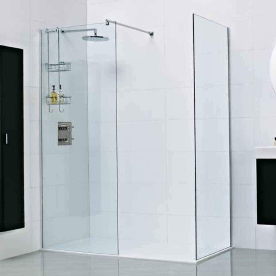 Roman Haven 8mm 700mm Wet Room Glass Panel with end panel