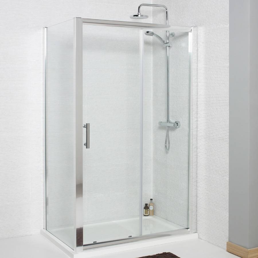 Kartell Koncept 1000mm Sliding Shower Door with side panel