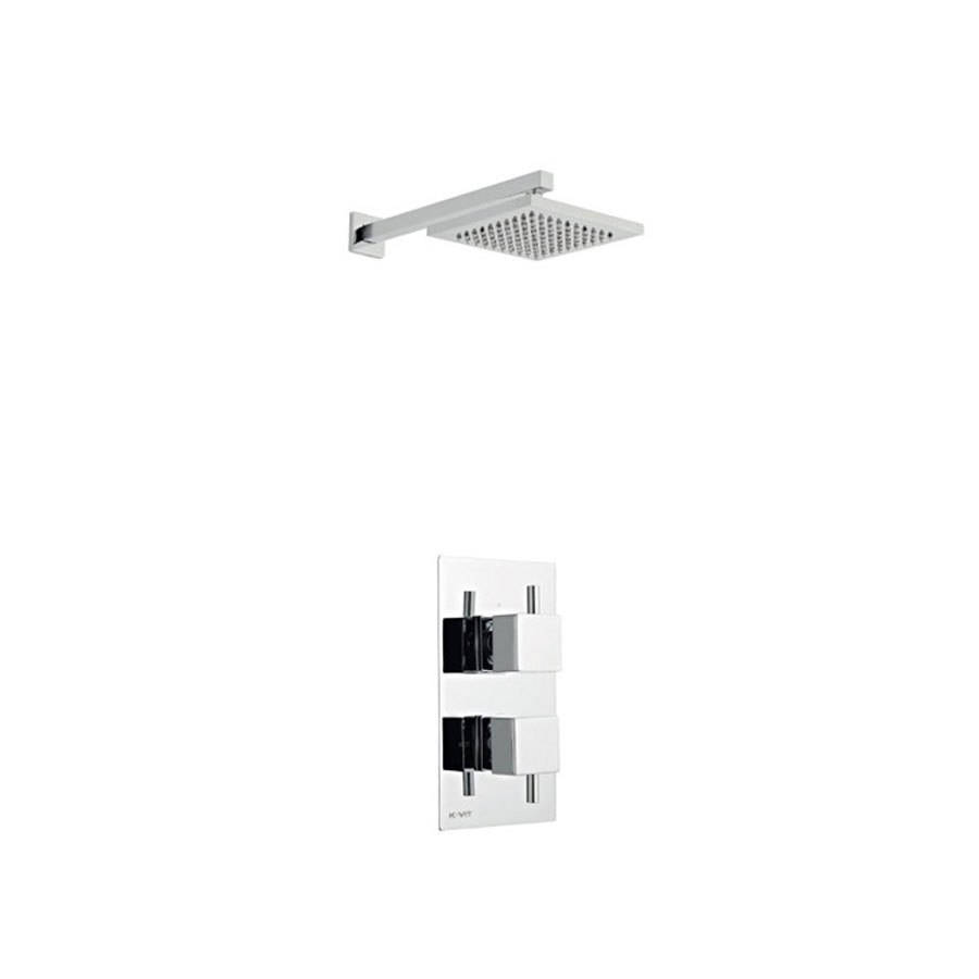 Kartell Pure Thermostatic Concealed Shower Valve with Fixed Overhead Drencher