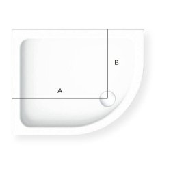 Kudos Kstone 900mm Gloss Quadrant Shower Tray 