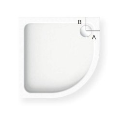 Kudos Kstone 900x800mm RH Gloss Offset Quadrant Shower Tray 