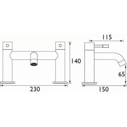 Bristan Mila Bath Filler Tap
