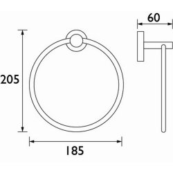 Bristan Gunmetal Round Towel Ring
