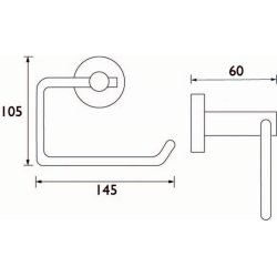Bristan Brushed Brass Round Toilet Roll Holder