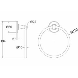 Burlington Gold Towel Ring