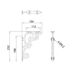 Burlington Chrome Ornate Cistern Brackets
