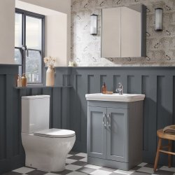 Tavistock Marston 500mm Matt Spruce Floor Mounted Vanity Unit Tavistock Marston 500mm Matt Spruce Floor Mounted Unit Lifestyle