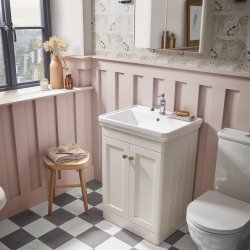 Tavistock Marston 600mm Paper White Floor Mounted Vanity Unit Tavistock Marston 600mm Paper White Floor Mounted Vanity Unit Lifestyle