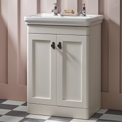 Tavistock Marston 600mm Paper White Floor Mounted Vanity Unit Tavistock Marston 600mm Paper White Floor Mounted Vanity Unit Front View