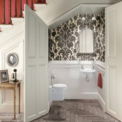 Burlington Curved 505mm 2 Tap Hole Cloakroom Basin