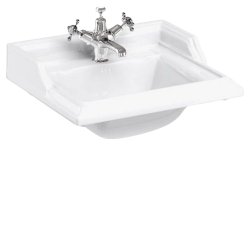 Burlington Classic Square 510mm One Tap Hole Basin Burlington Classic 51cm 1 Tap Hole Basin
