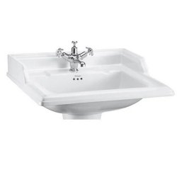 Burlington Classic Rectangular 650mm One Tap Hole Basin Burlington Classic Rectangular 65cm 1 Tap Hole Basin