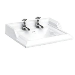 Burlington Classic Rectangular 650mm Two Tap Hole Basin Burlington Classic Rectangular 65cm 2 Tap Hole Basin