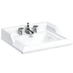 Burlington Classic Rectangular 650mm Three Tap Hole Basin Burlington Classic Rectangular 65cm 3 Tap Hole Basin
