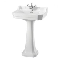 Burlington Edwardian 560mm One Tap Hole Basin Regal Pedestal