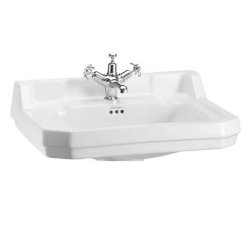 Burlington Edwardian 610mm One Tap Hole Basin Semi Pedestal