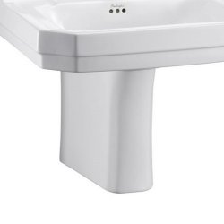 Burlington Edwardian 610mm Two Tap Hole Basin Semi Pedestal
