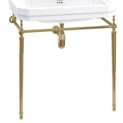 Burlington Edwardian 800mm Two Tap Hole Basin Gold Washstand