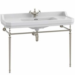Burlington Edwardian 1200mm One Tap Hole Basin Brushed Nickel Washstand