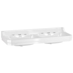 Burlington Edwardian 1200mm Three Tap Hole Double Basin Burlington Edwardian 120cm 3 Tap Hole Double Basin Basin Only