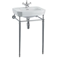 Burlington Victorian 560mm One Tap Hole Basin Chrome Washstand