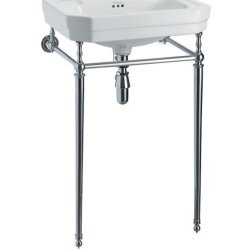 Burlington Victorian 560mm Two Tap Hole Basin Chrome Washstand