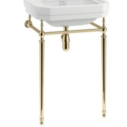 Burlington Victorian 560mm Two Tap Hole Basin Gold Washstand