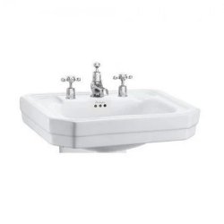 Burlington Victorian 610mm Three Tap Hole Basin Burlington Victorian 61cm 3 Tap Hole Basin